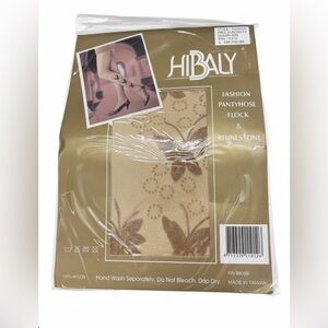 NIP Vtg 1996 Hibaly Butterfly Flock & Rhinestone Pantyhose Queen Size
